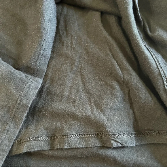 Athleta Black Short Sleeve Dress Ruched Slimming Tee Active M Medium - Picture 2 of 8